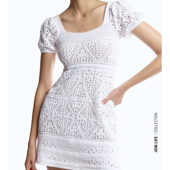 ZARA | Crochet Knit Dress White - Picture 1 of 9
